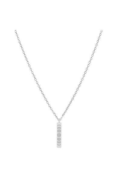 BIJUTERIA NEAGRA 925 Silver Moon Phases Pendant Necklace