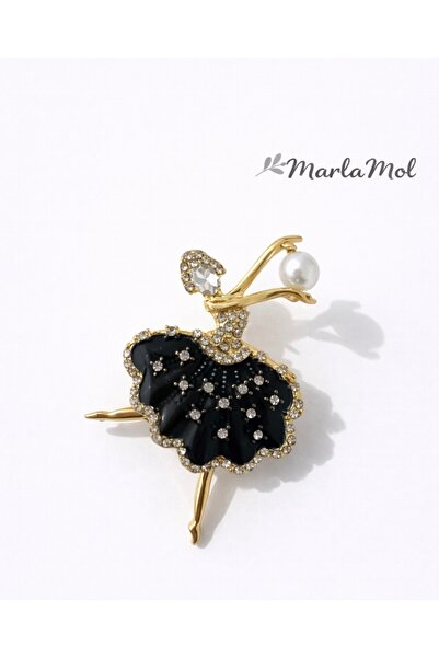 MarlaMol Balerin BROŞ( siyah )