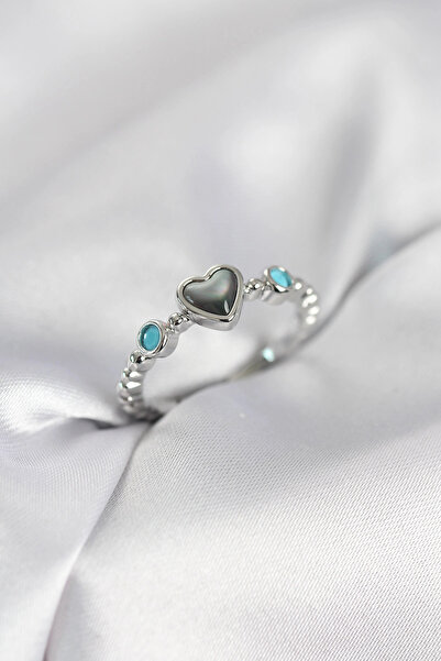 shopwave Silver Color Hematite Stone Women's Ring