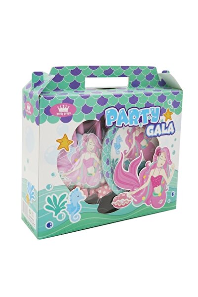 SDX Market Σετ 36 Αξεσουάρ για Παιδικό Πάρτι, 6 Τεμάχια, με Θέμα Γοργόνα