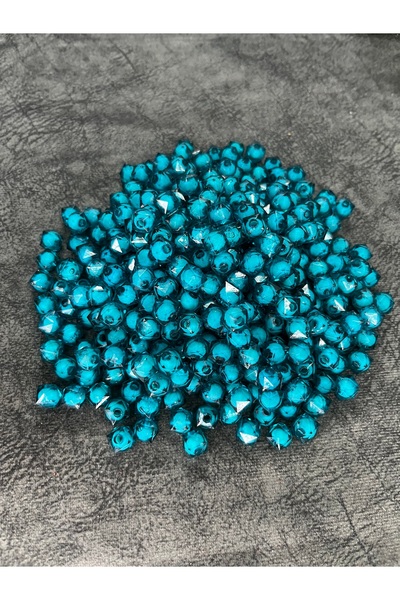 Mos Tespih 10 grame de mărgele acrilice pătrate Janjanli albastre de 10 mm (2...