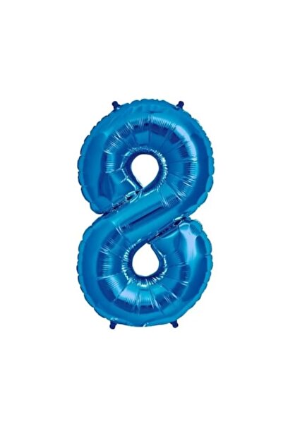 Jumbo Balon albastru pentru ziua de naștere 8 ani, 60x40cm