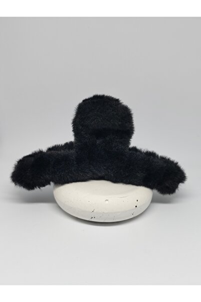 Tuel Plush Hair Clip Large Size – Soft Furry Winter Women's Hair Clip