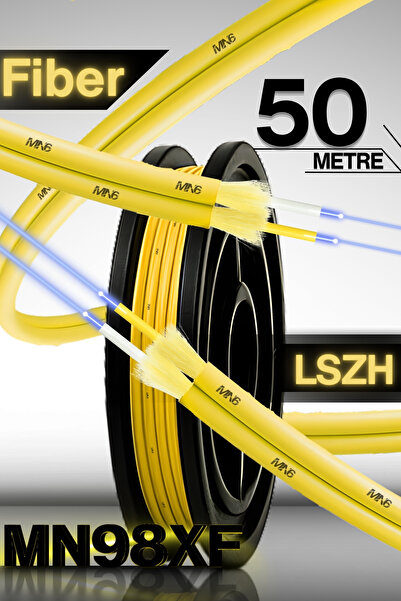 MN6 كابل ألياف ضوئية MN98XF FTTH ذو خطين G652D - طلاء LSZH داخلي - 50 مترًا