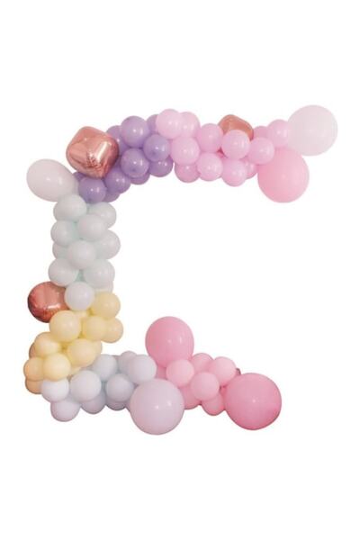 SDX Market Set 123 baloane pentru aranjament arcuit 5 m, Pastel