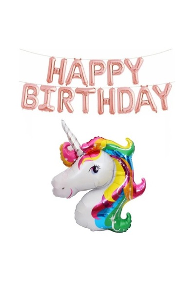 It's Party Time Set baloane folie La mulți ani, auriu roz