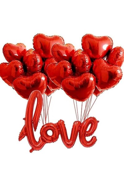 It's Party Time Σετ μπαλόνια για την ημέρα του Αγίου Βαλεντίνου, LOVE, 10 καρ...