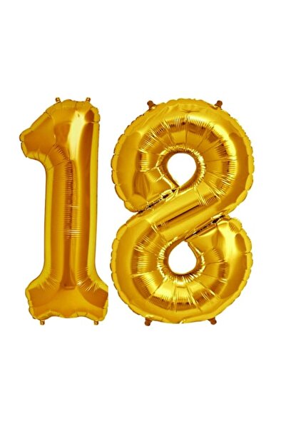 Baloane Sofia Set baloane folie aurii cu numărul 18