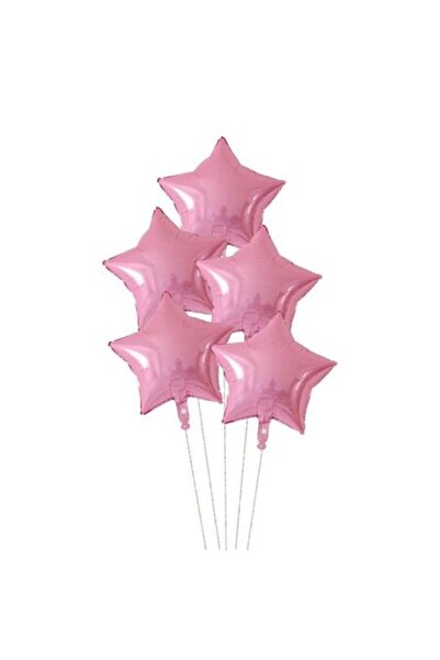 It's Party Time Set de 5 baloane folie stele, E timpul petrecerii, roz, 45 cm