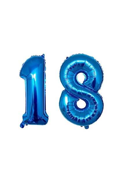 It's Party Time Фолиеви балони за 18-ти рожден ден, сини, 100 см