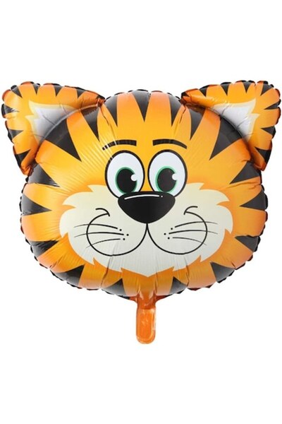 It's Party Time Balon folie cu cap de tigru, petrecere, 55x52 cm