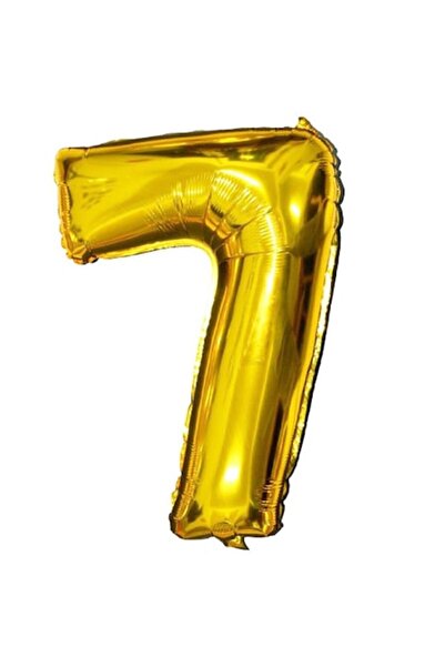 It's Party Time Balon folie auriu cu numărul 7, 81 cm,