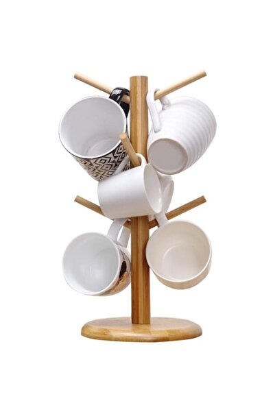 OEM Suport de pahare din lemn cu 6 cârlige