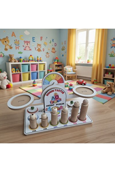 Ankebut Benim Tartım Ağırlık Ölçme ve Denge Oyunu Montessori Ahşap