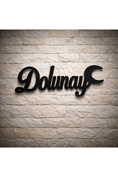 MB DEKOR ATÖLYESİ Kişiye Özel Siyah MDF Dolunay İsimlik Duvar Dekoru – Modern...