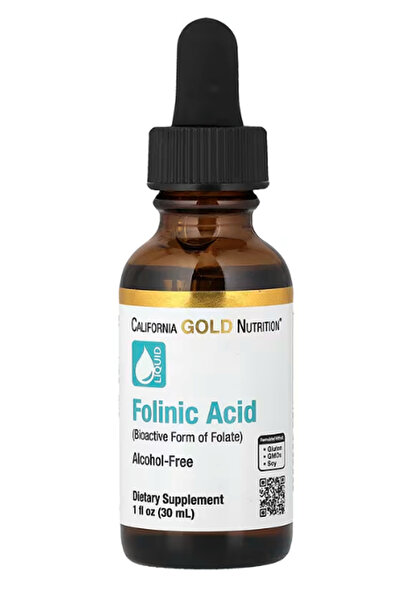 California Gold Nutrition , Folinic Acid, Alcohol Free, 1 fl oz (30 ml).