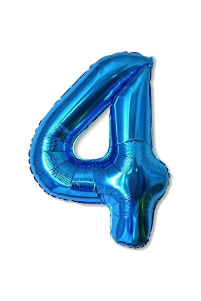 It's Party Time Balon folie numărul 4, culoare albastră, petrecere, 100 cm