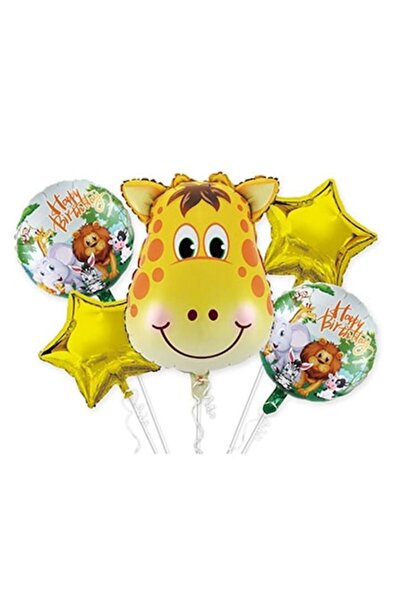 It's Party Time Set de 5 baloane folie cap de girafă