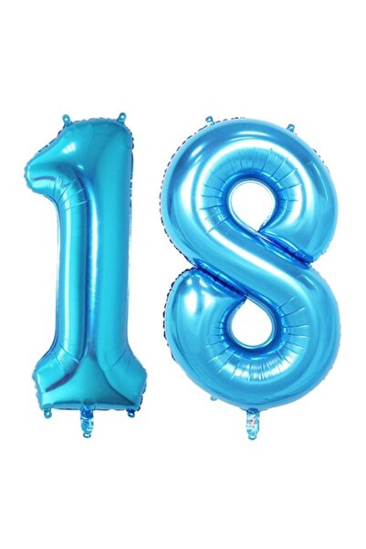 It's Party Time Baloane folie pentru a 18-a aniversare, albastre, 100 cm,