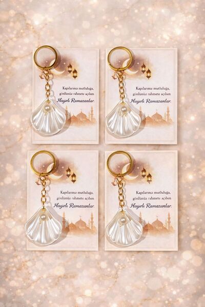 may trend İstiridye anahtarlık 10 Adet Hediyelik kişiye özel ramazan hediyelik