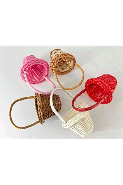 OEM Basket for 1 Soap Rose, size 7x5 cm, 25 pieces, Color Red
