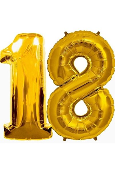 Smart Balon Set de baloane aurii pentru a 18-a aniversare