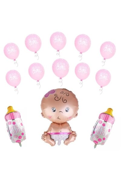 It's Party Time Baby Girl Balloon Set