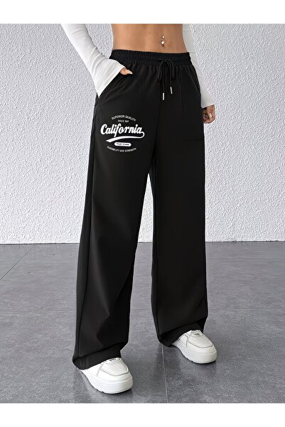 darkopia Unisex California Superior Printed Baggy Cut Wide Leg Sweatpants