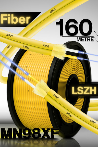 MN6 MN98XF 160 متر من الألياف البصرية الاحترافية - خطان LSZH للاستخدام الداخلي