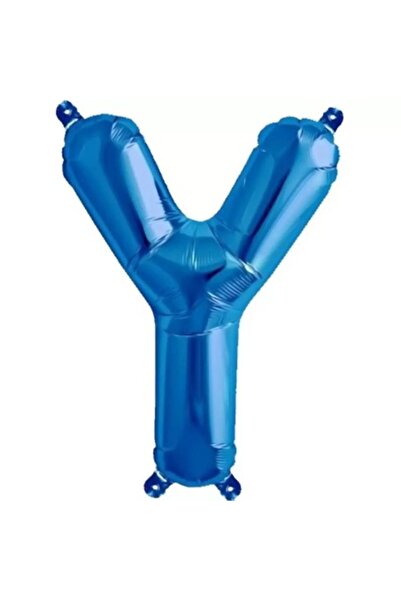 It's Party Time Balon folie cu litera Y, E timpul petrecerii, Albastru, 40 cm