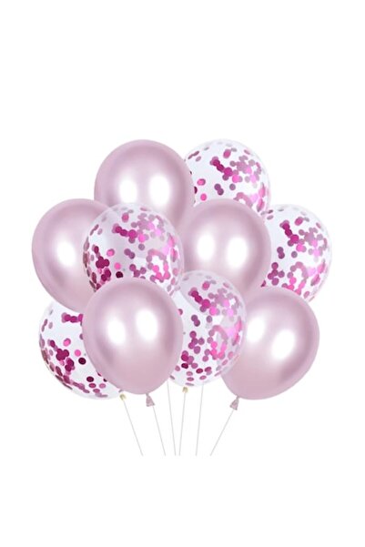 It's Party Time Комплект от 10 балона с конфети, цвят лилав, 30 см