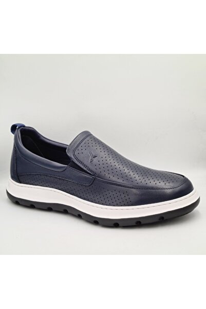 Libero 5493 Navy Blue White Genuine Leather Eva Sole Men's Daily Casual Shoes