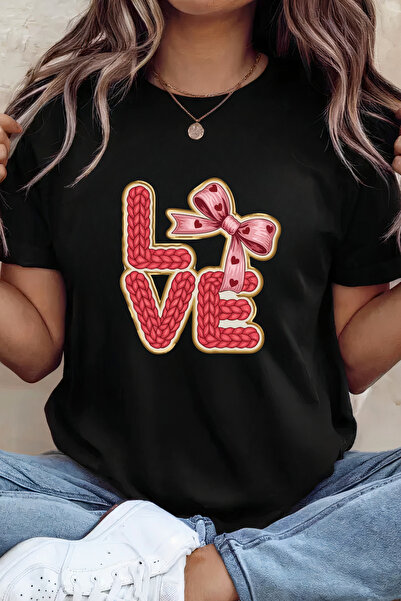 Sarah's Boutique Women's T-shirt – 100% cotton – "Knitted Love"