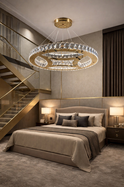 TREND 60LIK KAFKAS AURORA GOLD MODERN KRİSTAL AVİZE