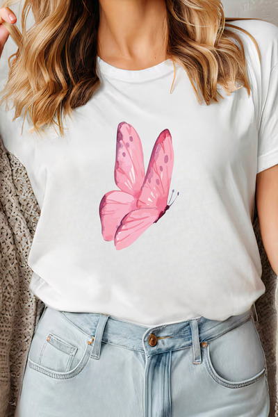 Sarah's Boutique Women's T-shirt – 100% cotton – "Kind Butterfly"