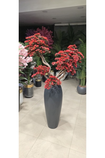 İremÇiçekçilik Bonsai yapay ağaç bonzai kırmızı