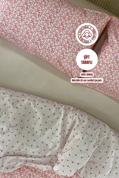 sutra Dream Series 100% Cotton Luxury Poplin Double Fitted Sheet Set