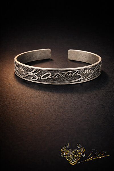 depozoom Atatürk Pirinç Bileklik – Şık ve Ayarlanabir Tasarım – Günlük Kullan...