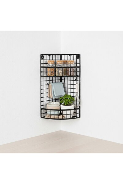 GO DEKOR Banyo ve Mutfak KÖŞE Rafı 2 Gözlü YENİ ölçü 48X20x18cm