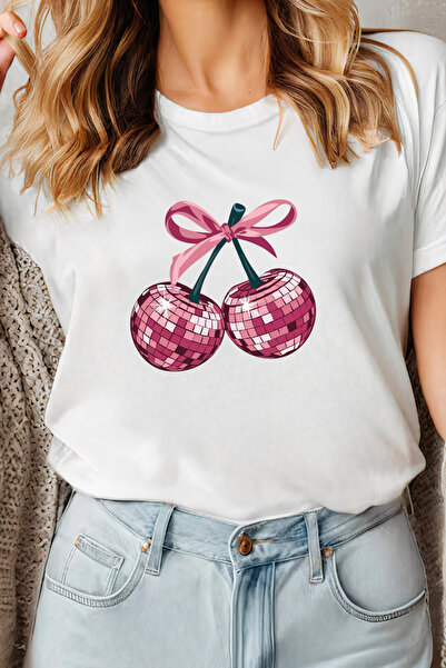 Sarah's Boutique Women's T-shirt – 100% cotton – "Dancing Floor Cherry"