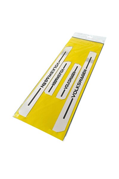 Smart Garage Volkswagen Scirocco 4 parça Kapı Eşik Yazısı Parlak