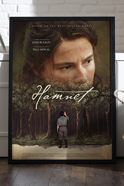 Duvarda Poster cu ramă din lemn negru Hamnet, pictură murală cu tema filmului...