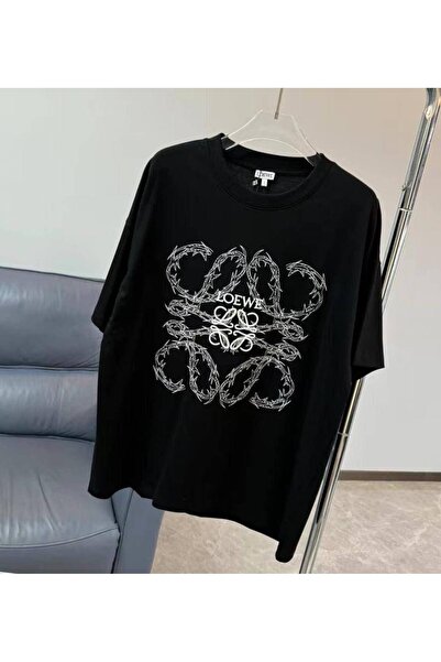 CLASSY.MODA Unisex Μαύρο Μπλουζάκι με στάμπα Oversize Streetwear Άνετη εφαρμο...