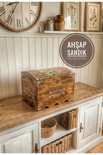 buraxe El yapımı,ahşap sandık,35×22×25(e×b×y)cm,hediye alternatifi, anı ,takı...