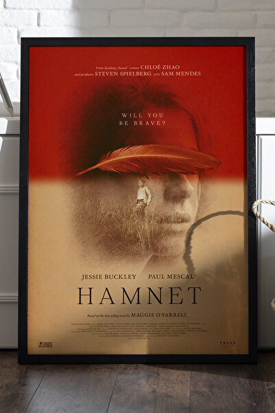 Duvarda Poster cu ramă din lemn negru Hamnet, pictură murală cu tema filmului...