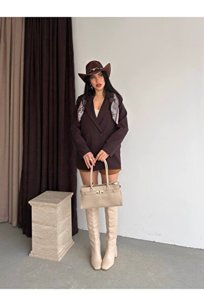 Narstorm Kadın Fular Detay Blazer Ceket