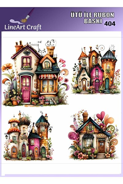 LİNEART Ütü İle Yapışan Rubon Transfer Baskı & Kumaş Transfer No:RB404-30x30cm