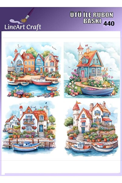 LİNEART Iron-On Rubon Transfer Printing & Fabric Transfer No:Rb440-30X30Cm