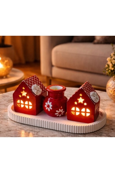 MODA Dekoratif obje, 4’lü set, mumluk, vazo…