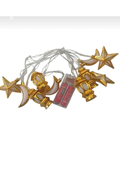 CNS GRUP 🌙✨ 2 Metre Ramazan LED Işık Zinciri – Ay Yıldız & Fener Figürlü Pil...